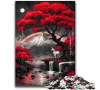 Puzzle misterioso del Monte Fuji da 1000 pezzi, per età 14+, decorazione da parete, compleanno e Natale, 50x75cm