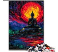 Puzzle misterioso della statua del Buddha da 1000 pezzi per adulti e adolescenti, interessante strumento per ridurre lo stress e interagire con i genitori (26x38cm)