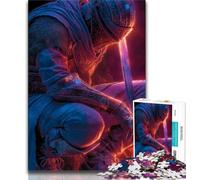 Puzzle misterioso guerriero per adolescenti, giocattolo educativo intellettuale decomprimente adatto per la decorazione della scrivania (38x26cm)