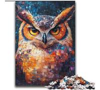 Puzzle misterioso gufo da 2000 pezzi per adulti, regalo per alleviare lo stress durante le vacanze, per ammazzare il tempo e migliorare l'amore tra coppie (70x100cm)