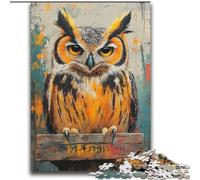 Puzzle misterioso gufo per adolescenti, puzzle da 2000 pezzi, giocattoli, giochi educativi, antistress, lista dei desideri con Babbo Natale (70x100cm)