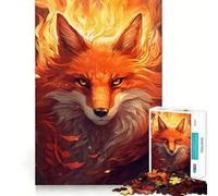 Puzzle misterioso Red Fox da 1000 pezzi per adulti, gioco di logica, calma e relax, taglio preciso, oggetto dei desideri di Babbo Natale (38x52cm)