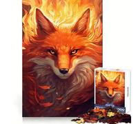 Puzzle misterioso Red Fox da 1000 pezzi per adulti, gioco di logica, calma e relax, taglio preciso, oggetto dei desideri di Babbo Natale (38x52cm)