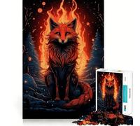 Puzzle misterioso Red Fox da 1000 pezzi per ragazzi, gioco di logica, divertimento rilassante, taglio preciso, regalo artistico (50x75cm)
