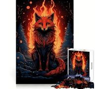 Puzzle misterioso Red Fox da 1000 pezzi per ragazzi, gioco di logica, divertimento rilassante, taglio preciso, regalo artistico (50x75cm)