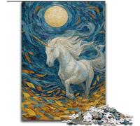 Puzzle misterioso unicorno per adulti, puzzle da 1000 pezzi, adatto a bambini dai 14 anni in su, idee regalo per migliorare la memoria (50x75cm)
