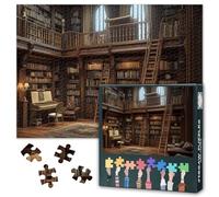 Puzzle mistici biblioteche - Puzzle da 1000 pezzi per adulti, sofisticati puzzle con motivi vintage (70 x 50 cm), per famiglie serate di gioco e accessori per la casa (serie libreria)