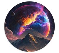 Puzzle mistico "Cime di montagna" da 1000 pezzi, puzzle rotondo da 1000 pezzi, ideale per decorazioni per la casa, allenamento del cervello e regali per le feste, 67,5x67,5 cm.