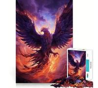 Puzzle mistico con l'uccello fenice per ragazzi, 1000 pezzi, rafforza la memoria, allevia la tensione, bordi lisci, sorpresa natalizia (38x52cm)