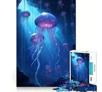 Puzzle mistico con meduse da 1000 pezzi per adolescenti, ideale per rafforzare la memoria, perfetto per il tempo libero a casa, con bordi netti e un regalo prezioso (50x75cm)