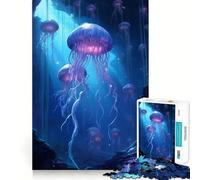 Puzzle mistico con meduse da 1000 pezzi per adolescenti, ideale per rafforzare la memoria, perfetto per il tempo libero a casa, con bordi netti e un regalo prezioso (38x26cm)