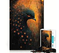 Puzzle mistico con uccelli della foresta per adulti, 1000 pezzi, gioco per la concentrazione e il relax, bordi netti, Babbo Natale, scegli il tuo desiderio (38x26cm)