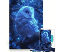 Puzzle mistico del gufo al neon da 1000 pezzi per adulti e ragazzi, rompicapo rilassante, arte da assemblare, regalo premuroso (50x75cm)