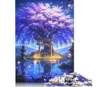 Puzzle mistico del portale Sakura da 1000 pezzi, interessante strumento di riduzione dello stress, ideale per bambini dai 12 anni in su, 1000 pezzi (75x50 cm)