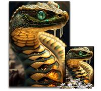 Puzzle mistico del Re Cobra per adulti, puzzle difficili da 1000 pezzi per adulti, per decorazioni per la casa, allenamento del cervello e regali per le feste 26X38CM/10,23x14,96 pollici