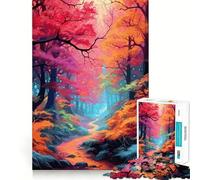 Puzzle mistico della foresta incantata da 1000 pezzi per adulti, gioco di concentrazione e divertimento tranquillo con bordi netti, ideale come regalo di Babbo Natale (38x26cm)