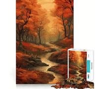 Puzzle mistico della foresta incantata per adulti, 1000 pezzi, gioco di logica stimolante, rilassante, con bordi trasparenti, regalo artistico (38x52cm)