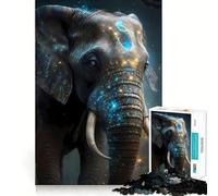 Puzzle mistico dell'elefante da 1000 pezzi per adulti e ragazzi, gioco di logica, relax, taglio perfetto, oggetto dei desideri di Babbo Natale (50x75cm)