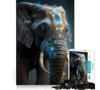 Puzzle mistico dell'elefante da 1000 pezzi per ragazzi, gioco stimolante per il pensiero creativo, facile da completare, taglio preciso, (38x52cm)