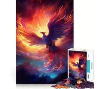 Puzzle mistico dell'uccello fenice da 1000 pezzi per adulti e ragazzi, rompicapo rilassante, arte da assemblare, regalo premuroso (50x75cm)
