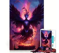 Puzzle mistico dell'uccello fenice da 1000 pezzi per adulti, gioco di concentrazione e divertimento tranquillo con bordi netti, ideale come regalo di Babbo Natale (38x26cm)