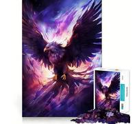 Puzzle mistico dell'uccello fenice da 1000 pezzi per adulti, gioco di logica fine, divertimento silenzioso, bordi puliti, regalo memorabile (38x26cm)