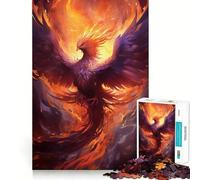 Puzzle mistico dell'uccello fenice per adulti, 1000 pezzi, gioco di logica, divertimento rilassante, bordi lisci, regalo speciale (38x52cm)