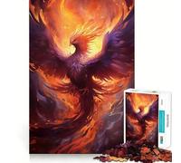 Puzzle mistico dell'uccello fenice per adulti, 1000 pezzi, gioco intellettuale, divertimento rilassante, taglio preciso, lista dei desideri di Babbo Natale (50x75cm)