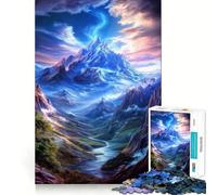 Puzzle mistico di montagna e valle per ragazzi, 1000 pezzi, gioco di logica, divertente e rilassante, opera d'arte dai contorni netti, da collezione (50x75cm)