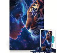 Puzzle mistico galattico da 1000 pezzi con animali, ideale per adulti, un gioco di concentrazione e divertimento tranquillo con bordi netti, perfetto come regalo di Babbo Natale (38x52cm)