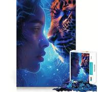 Puzzle mistico galattico da 1000 pezzi con animali, ideale per ragazzi, gioco di logica e abilità, divertimento condiviso, taglio preciso, decorazione da parete (38x52cm)