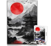 Puzzle mistico giapponese "Alba" da 1000 pezzi per adolescenti, gioco divertente per lo sviluppo cognitivo, regalo speciale per una celebrazione premurosa, dimensioni 50x75cm