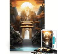 Puzzle mistico Kintsugi Gate per adulti, 1000 pezzi, gioco di logica stimolante, rilassante, con bordi trasparenti, regalo artistico (38x26cm)