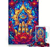 Puzzle mistico Mandala da 1000 pezzi per adulti, gioco di logica, rilassante e divertente, taglio perfetto, regalo elegante (38x26cm)