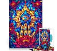 Puzzle mistico Mandala da incastrare a mano per adolescenti, 1000 pezzi, per migliorare la memoria, calmare e rilassare, design classico da assemblare, regalo (50x75cm)