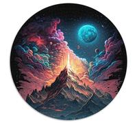 Puzzle mistico "Vetta di montagna" da 1000 pezzi, puzzle rotondo da 1000 pezzi per arredamento, allenamento del cervello e regali per le feste, 67,5x67,5 cm.