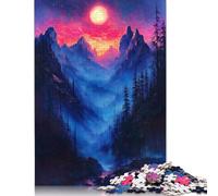 Puzzle Misty Forest Sunset per adulti, 520 pezzi, puzzle difficili da risolvere, per ragazzi e ragazze, 520 pezzi (52x38 cm)