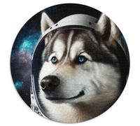 Puzzle mit 1000 Teilen, Astronaut Husky, 1000-teiliges rundes Puzzle für Erwachsene, ideal für Teenager und Sammler, Reisegeschenk, Familienaktivität, 1000 Teile (67,5x67,5cm)