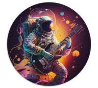 Puzzle mit 1000 Teilen, Astronaut spielt Gitarre, rundes 1000-teiliges Puzzle für Feiertage, Geburtstage und Spieleabende mit der Familie, 1000 Teile (67,5x67,5cm)