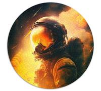 Puzzle mit 1000 Teilen für Erwachsene, Astronauten-Puzzle, rund, aus Pappe, für Familienspaß, perfekt für Feiertage, interaktive Spieleabende, 1000 Teile (67,5x67,5cm)