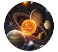 Puzzle mit 1000 Teilen für Erwachsene, bunte Galaxie-Planeten, runde Puzzles für 1000-teilige Familienspieleabende, Heimdekoration und Gehirntrainingsgeschenk, 1000 Teile (67,5x67,5cm)