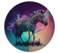 Puzzle mit 1000 Teilen für Erwachsene, Fantasy-Zebra, Kartonpuzzle, perfekt für Familienspaß an Geburtstagen, Weihnachten, 1000 Teile (67,5x67,5cm)