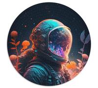 Puzzle mit 1000 Teilen für Erwachsene, farbige Astronauten-Rundpuzzles für 1000-teilige Familienspieleabende, Heimdekoration und Gehirntrainingsgeschenk, 1000 Teile (67,5x67,5cm)