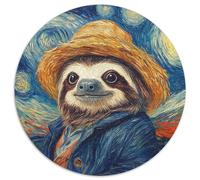 Puzzle mit 1000 Teilen für Erwachsene, Van Gogh-Faultier-Puzzle für Erwachsene, Denksportaufgabe, Spiel für Erwachsene, interaktive Familienaktivität, 1000 Teile (67,5x67,5cm)