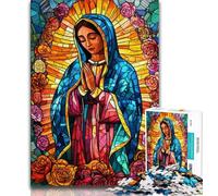 Puzzle mit der Jungfrau Maria für Erwachsene, entspannendes intellektuelles Lernspielzeug, Geburtstagsgeschenk, Geschenke, Wandkunst, 38x26cm