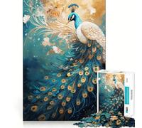 Puzzle mitico del pavone da 1000 pezzi per ragazzi, gioco stimolante per il pensiero creativo, facile e rilassante, taglio preciso, (50x75cm)