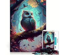 Puzzle mitologico del gufo da 1000 pezzi per adolescenti, gioco cognitivo, passatempo rilassante, bordo premium, lista dei desideri di Babbo Natale (50x75cm)