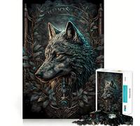 Puzzle mitologico del lupo,1000 pezzi,divertente gioco di allenamento cognitivo,pezzi ad incastro perfetti,regalo di compleanno,rompicapo (50x75cm)