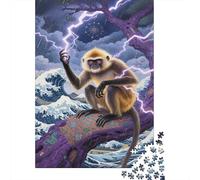 Puzzle Monkey Da 1000 Pezzi Per Adulti,Fantasy Storm Gioco Diabilità Impossibile Puzzle in Legno Giochi Rilassamento E Intelligenza Regali Di Festa 1000pcs (75x50cm)
