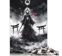 Puzzle monocromatici da 500 pezzi con personaggi anime e porte Torii, per puzzle in legno, gioco educativo per adulti, 500 pezzi (52x38 cm)